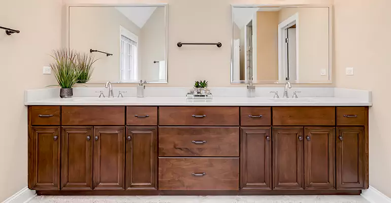 Bathroom Cabinet Renovation in Mineola