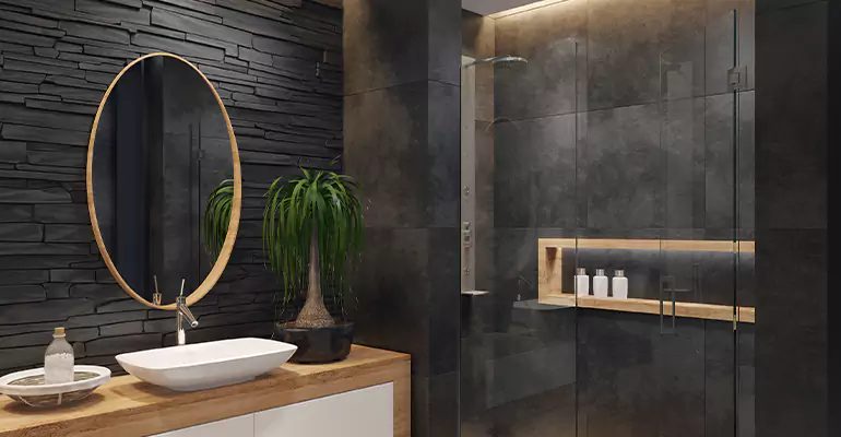 Bathroom Floor Tile Remodel in Mineola