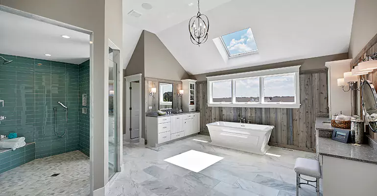 Guest Bathroom Flooring Remodel in Mineola